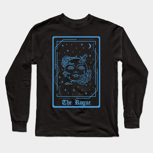 D&D Rogue Class Tarot Card Long Sleeve T-Shirt by Sunburst